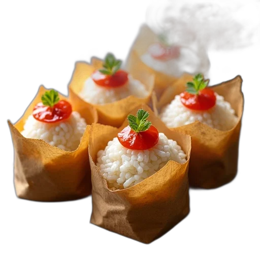 food, 3d render, pieces, japan transparent PNG cut-out