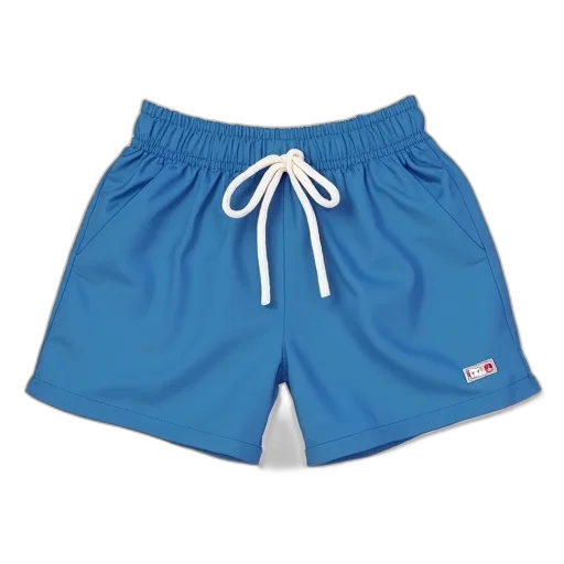 blue, pair, shorts, white transparent PNG cut-out