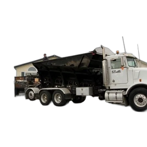 large, white, truck, black transparent PNG cut-out
