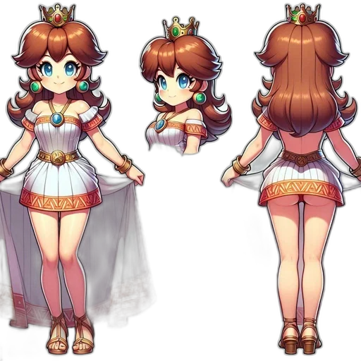 dress, crown, staff, concept art transparent PNG cut-out