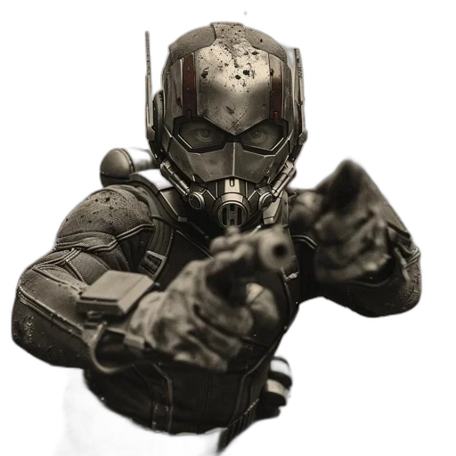 robot, mask, weapon, face transparent PNG cut-out