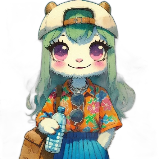 staff, hat, dress, jewelry transparent PNG cut-out