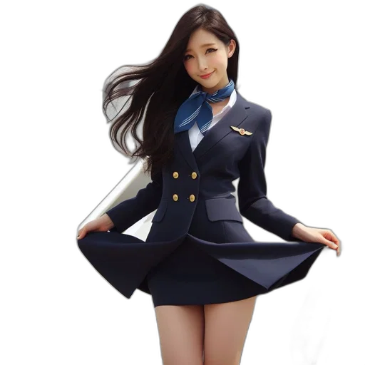 jacket, staff, concept art, 3d render transparent PNG cut-out