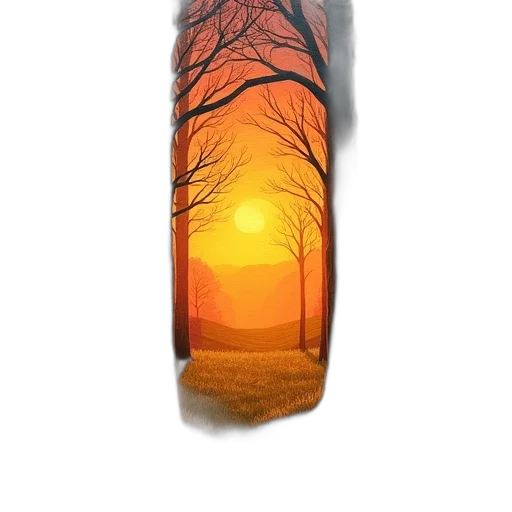 bottle, tree, dress, fantasy art transparent PNG cut-out