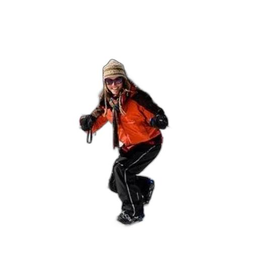 jacket, hat, staff, creature transparent PNG cut-out