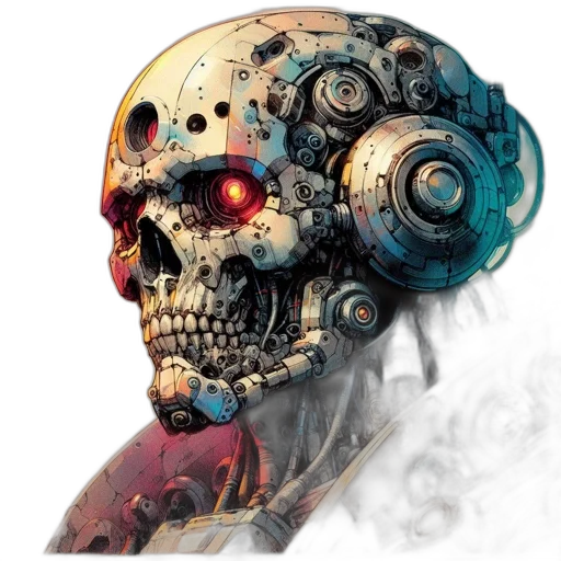 robot, mask, face, concept art transparent PNG cut-out