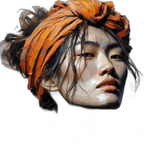 face, mask, hair, crown transparent PNG cut-out