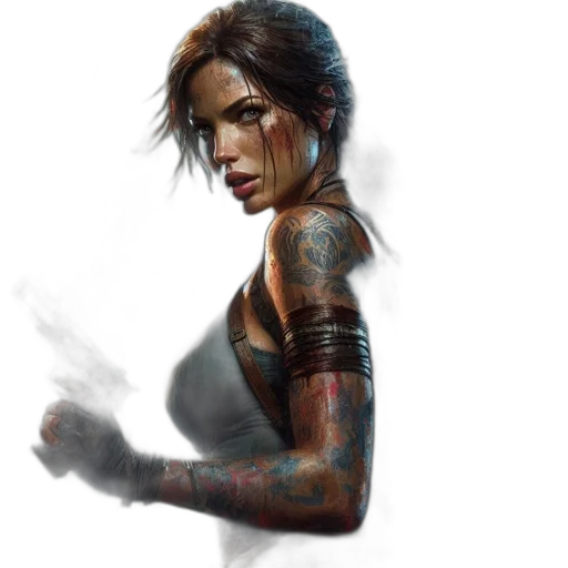 concept art, cyberpunk, fantasy art, photorealistic transparent PNG cut-out