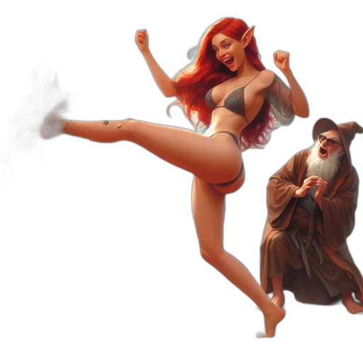 fantasy art, concept art, pixel art, comic book art transparent PNG cut-out