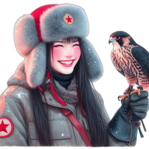 hat, jacket, animal, photorealistic transparent PNG cut-out