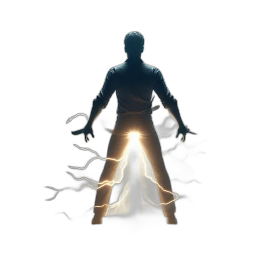 weapon, staff, jacket, creature transparent PNG cut-out