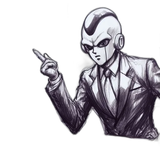 jacket, robot, concept art, comic book art transparent PNG cut-out