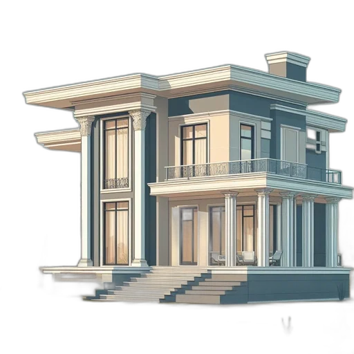 building, furniture, crown, 3d render transparent PNG cut-out