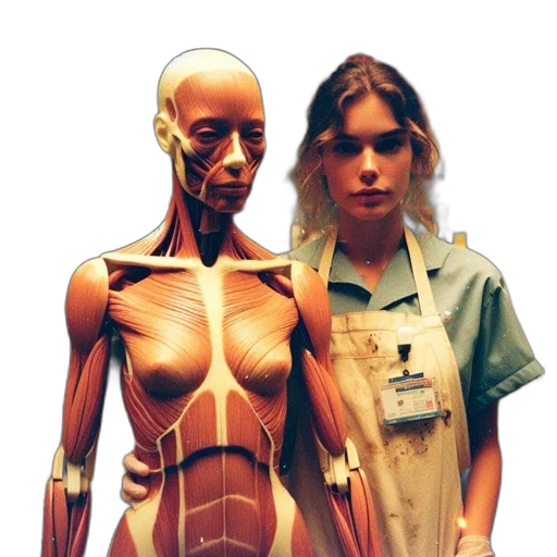 robot, dress, concept art, cyberpunk transparent PNG cut-out