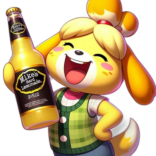 bottle, animal, pixel art, 3d render transparent PNG cut-out