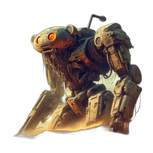 robot, creature, weapon, mask transparent PNG cut-out