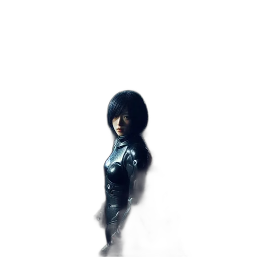 jacket, robot, face, weapon transparent PNG cut-out