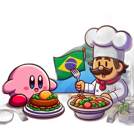 food, pixel art, concept art, 3d render transparent PNG cut-out