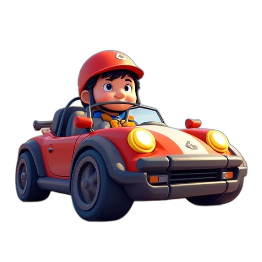 car, 3d render, concept art, cartoon transparent PNG cut-out