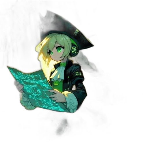 staff, jacket, hat, weapon transparent PNG cut-out