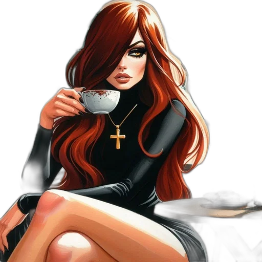 comic book art, fantasy art, photorealistic, cartoon transparent PNG cut-out
