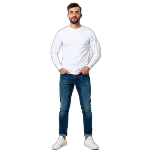 jacket, staff, 3d render, monochrome transparent PNG cut-out