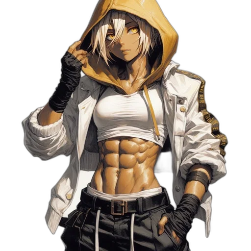 jacket, cyberpunk, comic book art, concept art transparent PNG cut-out