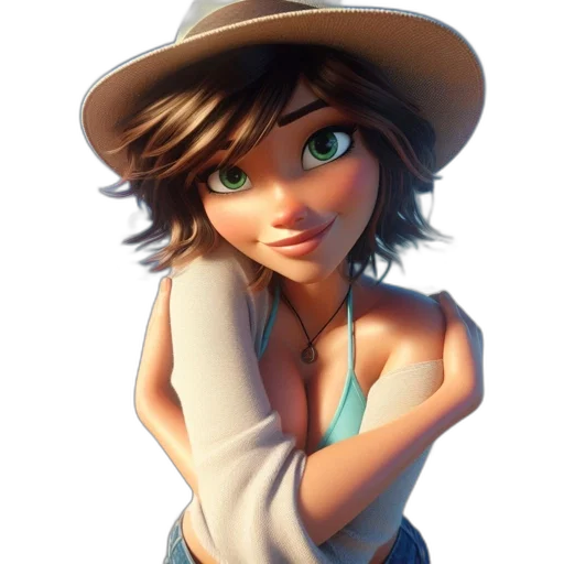 hat, face, jewelry, staff transparent PNG cut-out