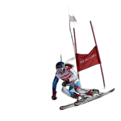 staff, skier, action, snowy transparent PNG cut-out