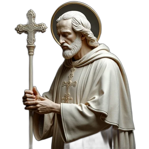 staff, benedict, statue, fiber transparent PNG cut-out