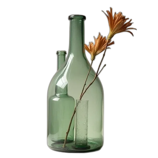 bottle, 3d render, photorealistic, earth tones transparent PNG cut-out