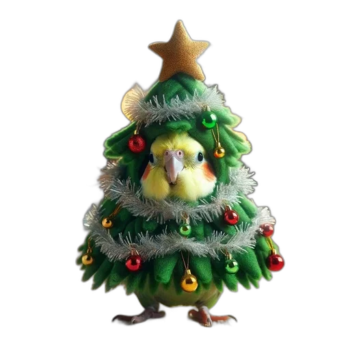 tree, 3d render, photorealistic, festive transparent PNG cut-out