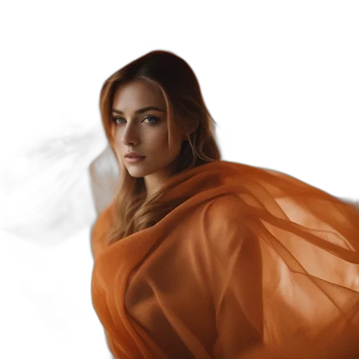 jacket, dress, umbrella, face transparent PNG cut-out