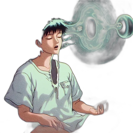 staff, concept art, vaporwave, anime transparent PNG cut-out
