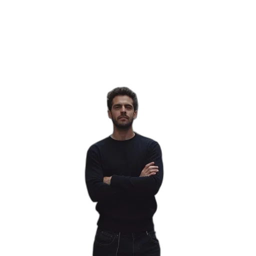 jacket, staff, face, shoes transparent PNG cut-out