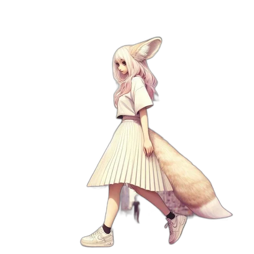 dress, animal, creature, staff transparent PNG cut-out