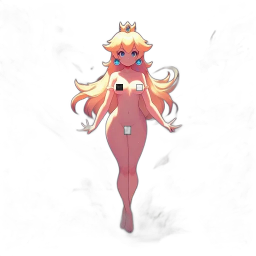 crown, dress, creature, staff transparent PNG cut-out