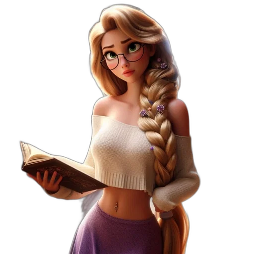 dress, staff, fantasy art, cartoon transparent PNG cut-out