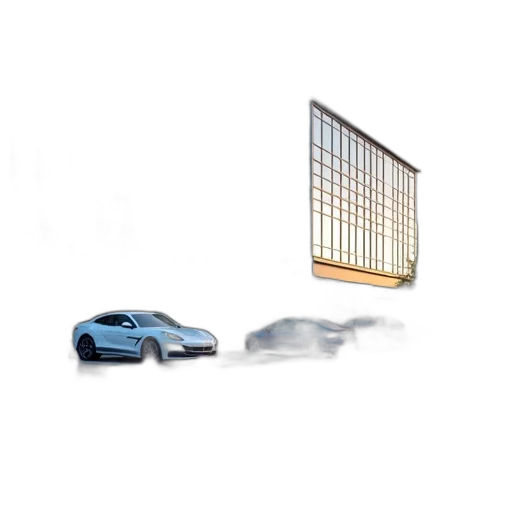 car, building, furniture, 3d render transparent PNG cut-out