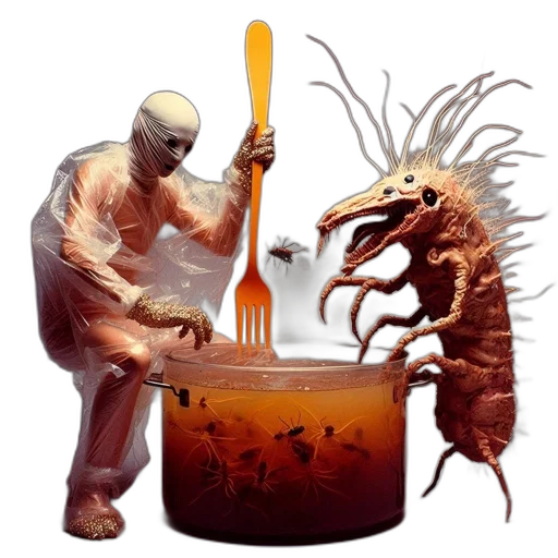 food, creature, staff, dragon transparent PNG cut-out