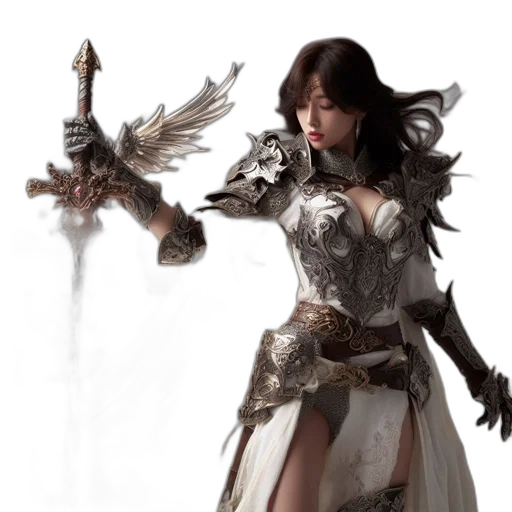 sword, weapon, dragon, fantasy art transparent PNG cut-out