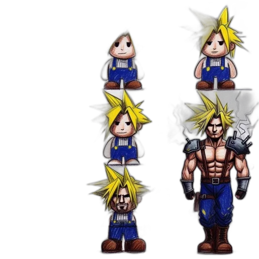 concept art, pixel art, 3d render, comic book art transparent PNG cut-out