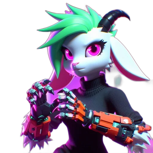 weapon, robot, staff, creature transparent PNG cut-out