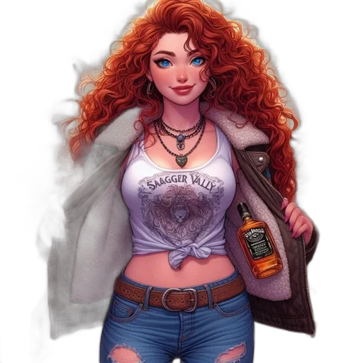 jacket, dress, jewelry, fantasy art transparent PNG cut-out