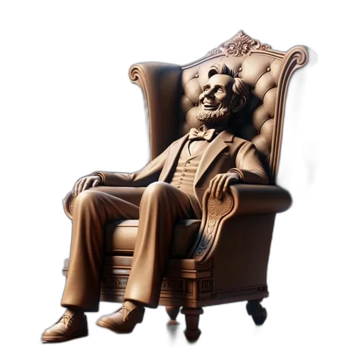 furniture, face, 3d render, photorealistic transparent PNG cut-out