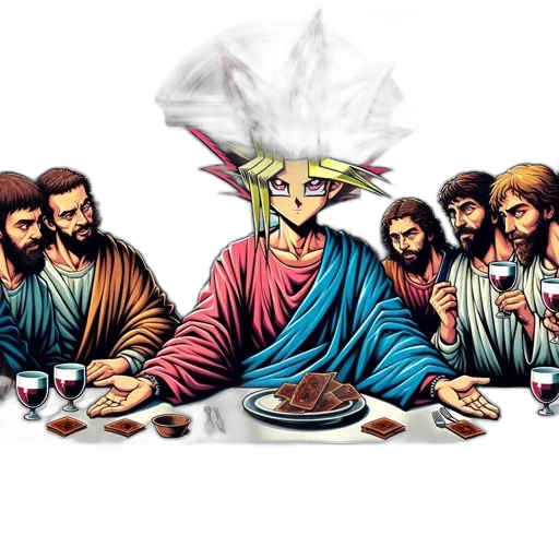 food, concept art, pixel art, vaporwave transparent PNG cut-out