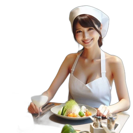 food, dress, hat, staff transparent PNG cut-out