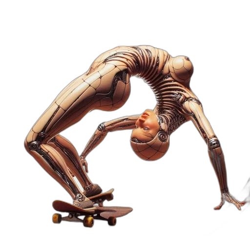 robot, creature, concept art, 3d render transparent PNG cut-out