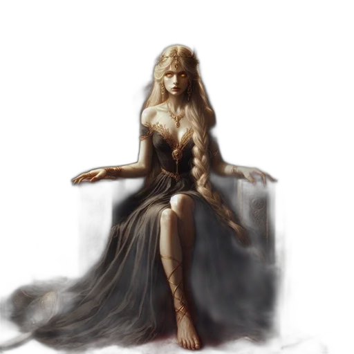 dress, concept art, fantasy art, comic book art transparent PNG cut-out