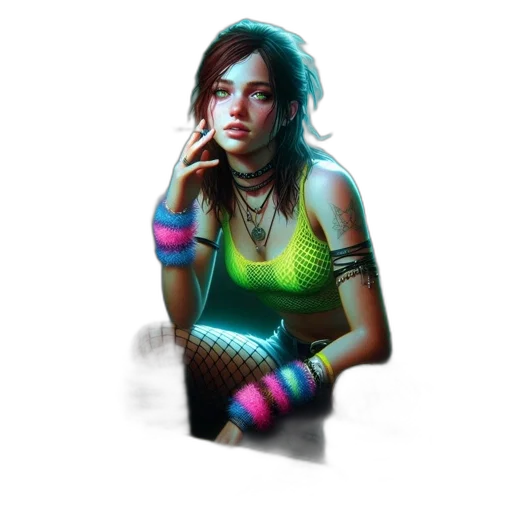 jewelry, dress, jacket, face transparent PNG cut-out